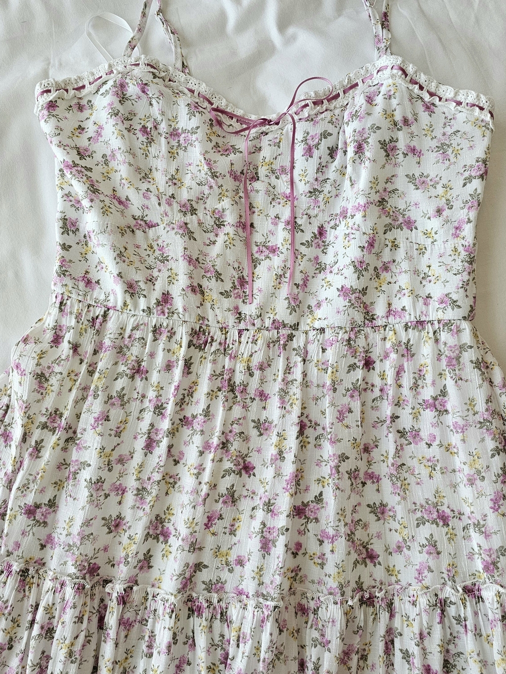 Floral Spaghetti Strap Sundress Pink Floral Tiered Sweetheart Maxi Dress Cottage